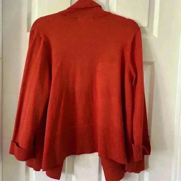 99 Jane Street orange sweater. Medium. Gently used. Button on cuffs. - Picture 3 of 3